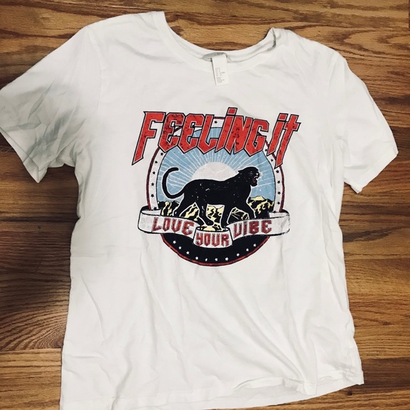 H&M Tops - White Graphic T-shirt